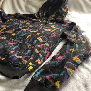 Vintage 80s loyal army urban graphic zip up hoodie